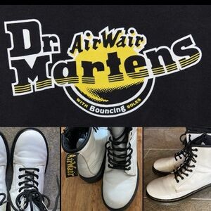 Dr Martins white junior sz boots